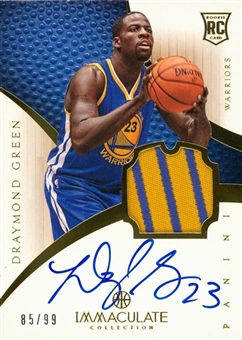 2013/13 Panini "Immaculate Collection" #161 Draymond Green Signed Rookie Card (#85/99)